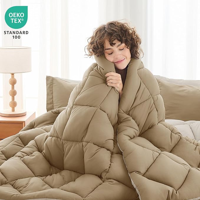 MUXHOMO 7 Pieces Full Comforter Set, Reversible Bed in a Bag Full Size - Image 2