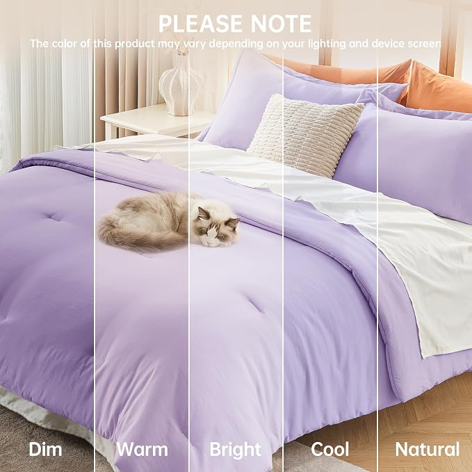 MUXHOMO Full Comforter Sets, All Season Ultra Soft Down Alternative Bedding - Image 9