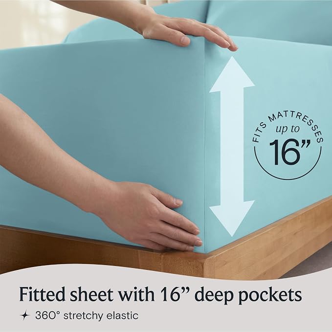LuxClub 3 PC Sheet Bed Sheets Deep Pockets 18" Eco Friendly Wrinkle - Image 6