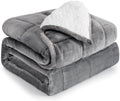 Cottonblue Sherpa Fleece Weighted Blanket 15 Pounds Queen Size 60” x 80 Heavy by Cottonblue