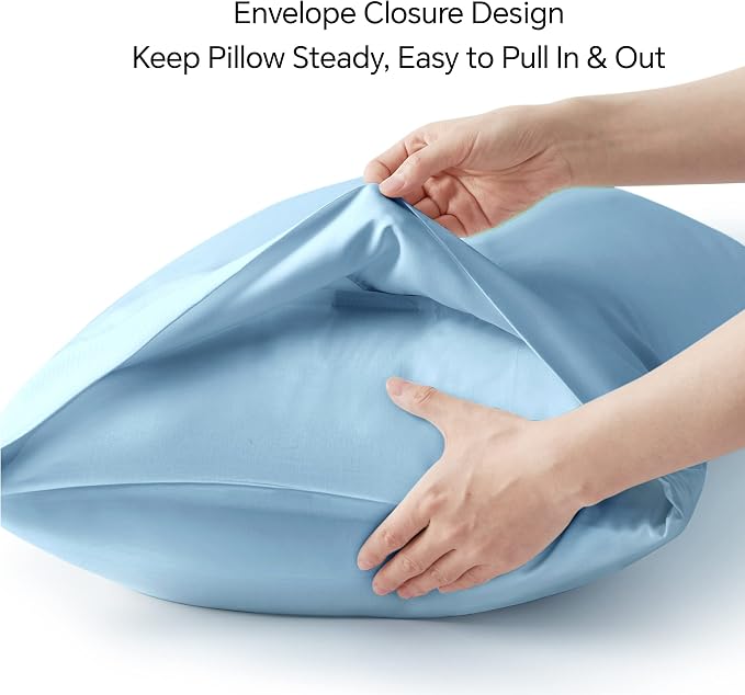 BEDELITE Standard Pillow Cases Set of 2, Rayon Derived from Bamboo, Cooling - Image 6