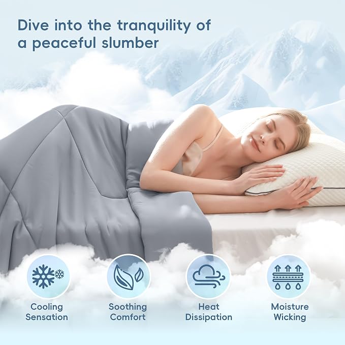 MASVIS Cooling Blankets for Hot Sleepers, Luxury Lightweight Cozy Soft Throw - Image 2