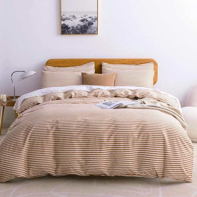 JELLYMONI Queen Duvet Cover Set, Cotton Duvet Cover 3 Pieces by JELLYMONI