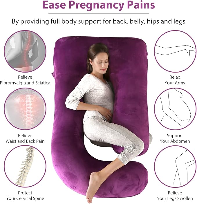 BATTOP Pregnancy Pillows for Sleeping, Full Body Pillow for Pregnancy Women - Image 4