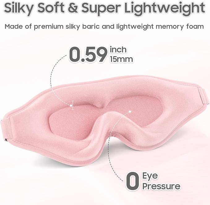 Sleep Mask - Total Blackout 3D Sleeping Mask, Super Lightweight & Silky Soft - Image 3