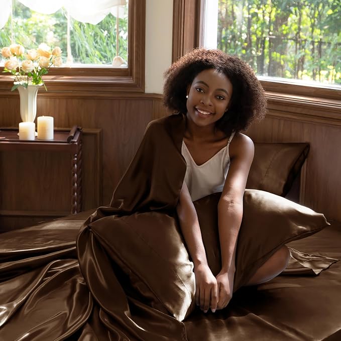CozyLux Satin Sheets King Size Sheet Set - Image 5