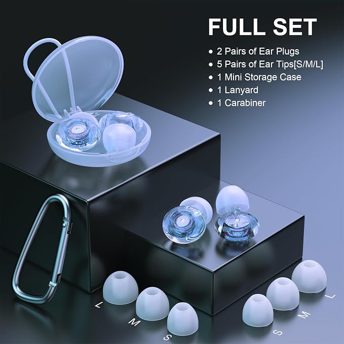 Yawsoy Ear Plugs for Concerts, 2 Pack High Fidelity Ear Plugs, Reusable - Image 6