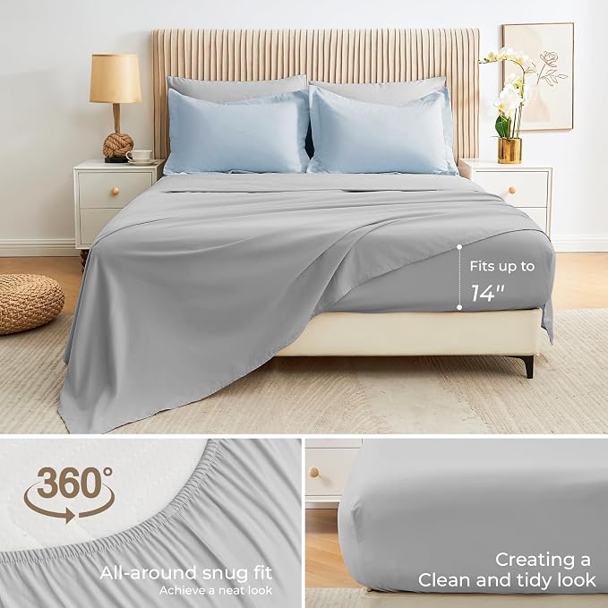 Sasttie Twin Comforter Set, 5 Pieces Reversible Bed in a Bag Twin, Complete - Image 5