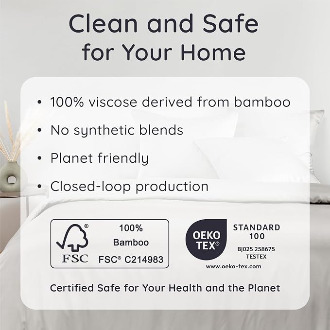 Bambaw Queen Sheet Set – 4pcs 100% Viscose Derived from Bamboo Sheets Set - Image 6