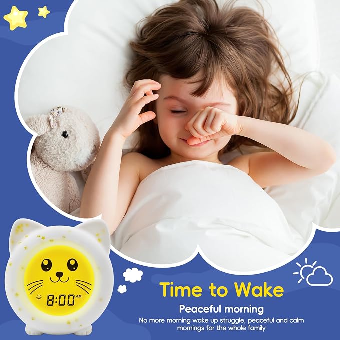 B&H Sleep Trainer Clock for Toddler, Cute Kids Ok to Wake Alarm Clock, Drop - Image 3