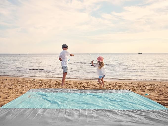 WEKAPO Beach Blanket Sandproof Waterproof, Extra Large Beach Mat, Oversized & - Image 9