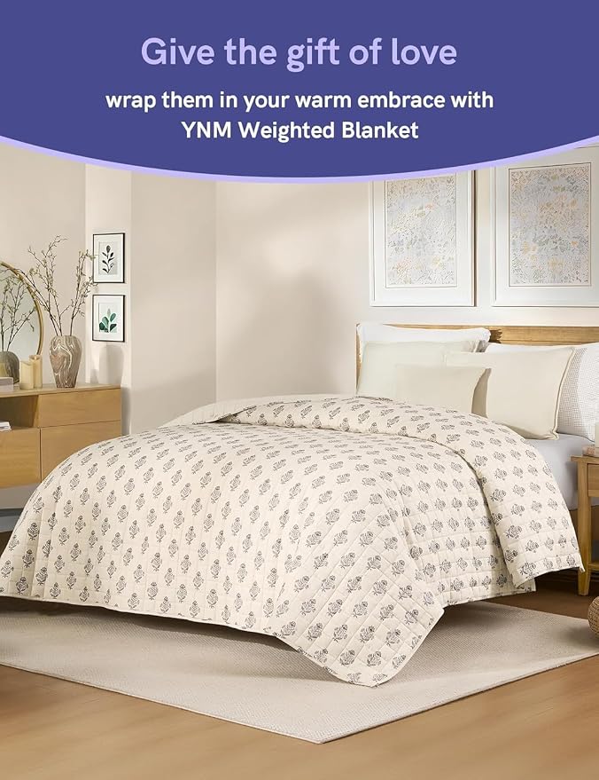 YnM 15lbs Weighted Blanket for Adults, Linen Heavy Bed Throw Blanket - Image 4