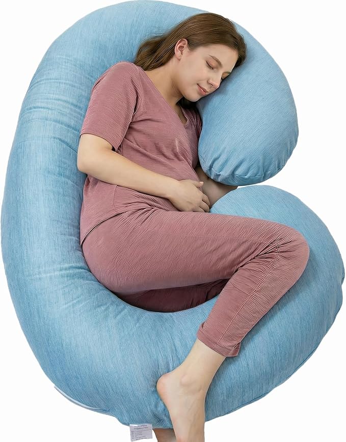 1 MIDDLE ONE Pregnancy Pillow, C Shaped Full Body Pillow by 1MIDDLEONE
