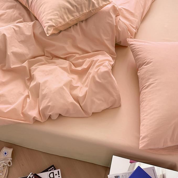 Nanko Peach Coral King Size Comforter Set, Soft Microfiber Down Alternative - Image 6