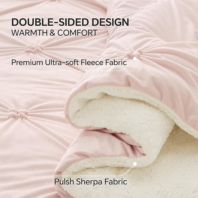BEDELITE Pintuck Fluffy King Size Comforter Set - Image 5