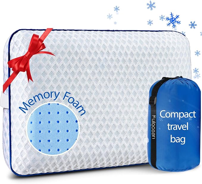 fulocean Cooling Travel & Camping Memory Foam Pillow by Fulocean