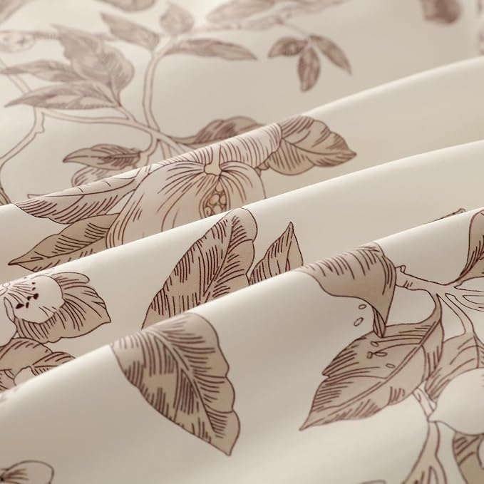 Duvet Cover Set Queen Size Floral Pattern 600 Thread Count Ultra Soft 100% Long - Image 6