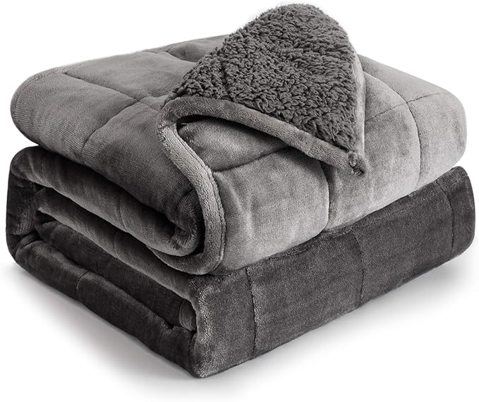 Cottonblue Sherpa Fleece Weighted Blanket 15 lbs by Cottonblue
