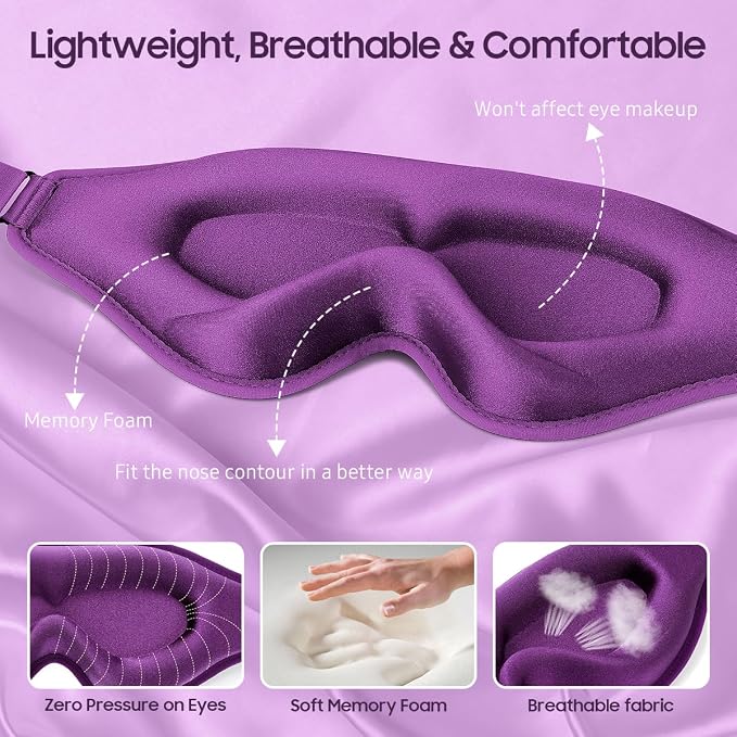BeHoomi Sleep Mask, Premium Eye Mask - Image 4