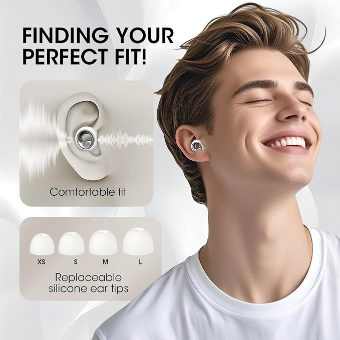 Ear Plugs for Sleeping, 50dB Noise Cancelling Earplugs, Reusable Silicone Ear - Image 4