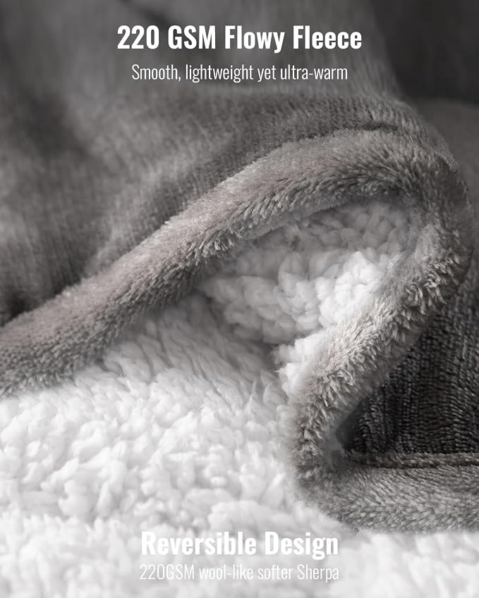 Uttermara Weighted Blanket Queen Size 15lbs 60x80 inches, Soft Plush Fleece - Image 2