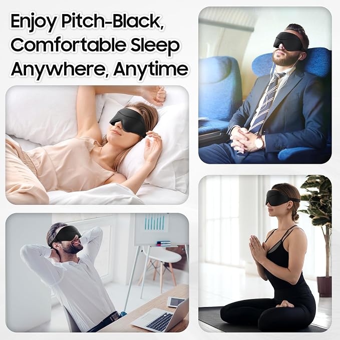 Sleep Mask - Total Blackout 3D Sleeping Mask, Super Lightweight & Silky Soft - Image 6