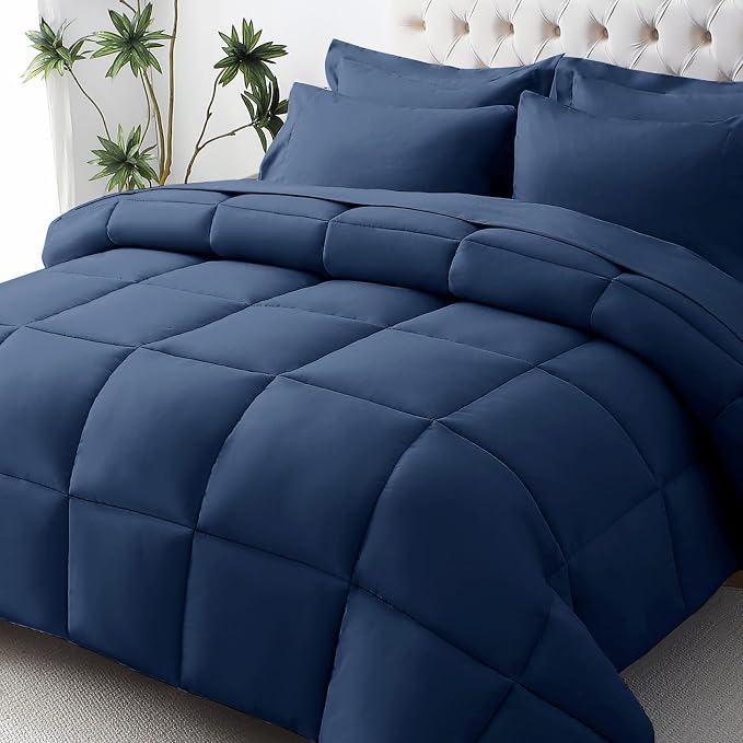 JOLLYVOGUE California King Comforter Set, Ultra-Soft Bed in a Bag Cal King Size by JOLLYVOGUE