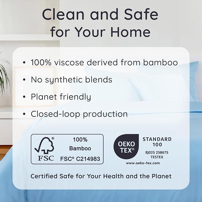 Bambaw 100% Viscose Derived from Bamboo Fitted Sheet Only, Cooling Fitted Sheet - Image 6