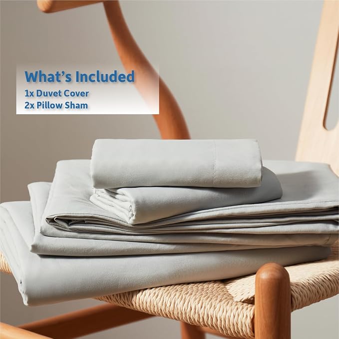 Nestl Light Grey Duvet Cover King Size - Image 9
