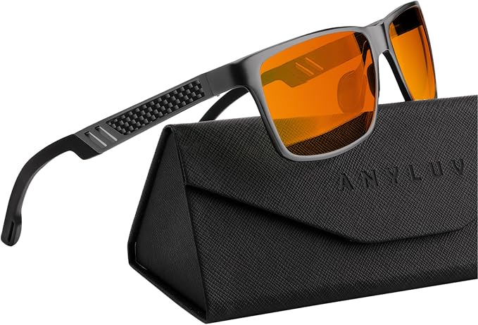 ANYLUV Blue Light Blocking Glasses Men Computer Gaming Glasses Lightweight by ANYLUV
