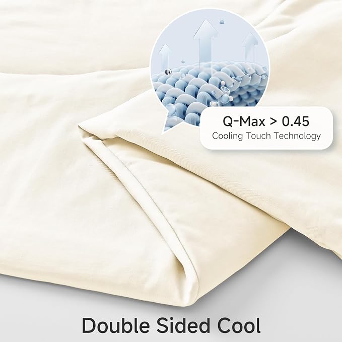 HOMFINE Cooling Comforter King Size, Japanese Double-Sided Cold Tech Fabric - Image 3