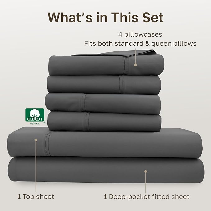 California Design Den 6-Pc Queen Size Sheet Set - Image 4