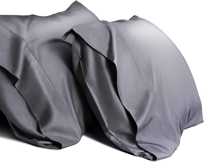 WishSmile Cooling Queen Pillowcases Set of 2 Breathable Cool Silky Soft Rayon by WishSmile