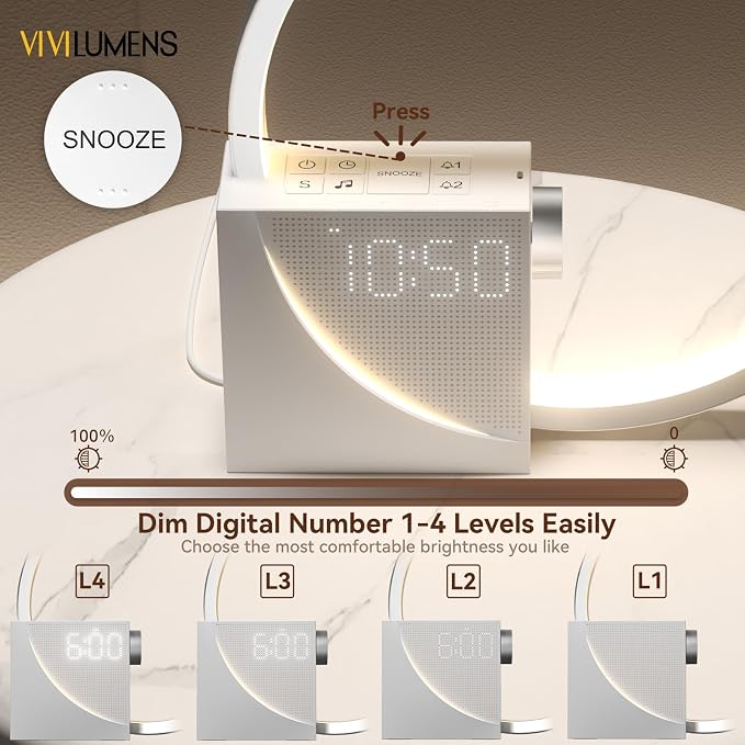 Vivilumens Sunrise Digital Alarm Clock, Sleep Aid Timer - Image 5