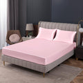 Homiest Blush Pink Satin Fitted Sheet by Homiest