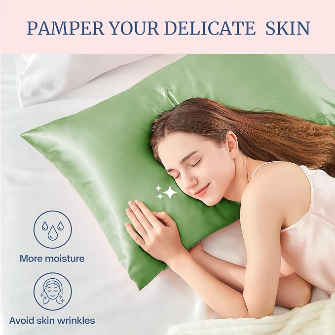 BEDELITE Satin Pillowcase for Hair and Skin, Super Soft and Cooling Similar to - Image 3
