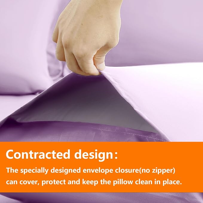 TAIMIT Light Purple King Comforter Set - Image 4