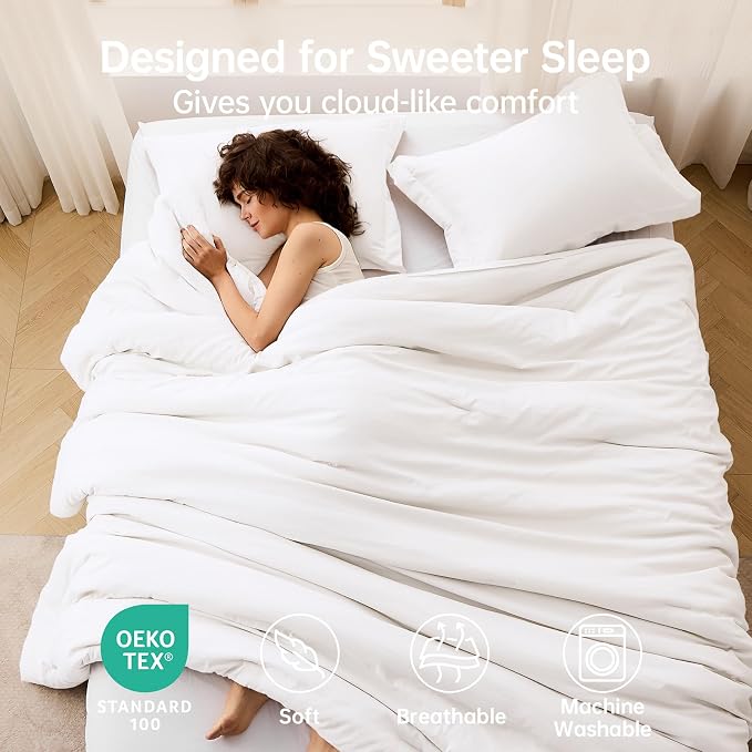 MUXHOMO Queen Comforter Set, All Season Ultra Soft Down Alternative Bedding - Image 2