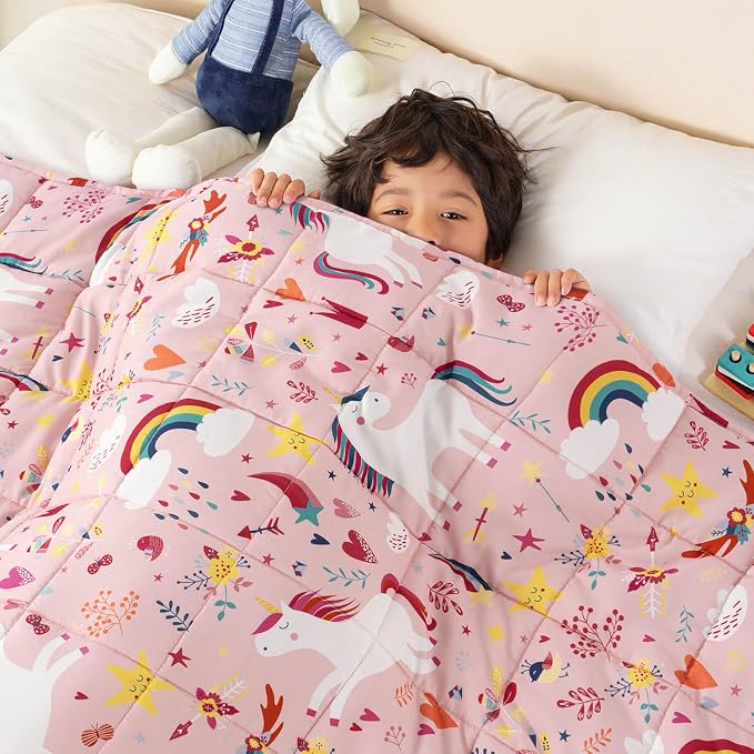 Sivio Weighted Blanket 7lbs, Unicorn Cooling Weighted Blanket, Breathable Heavy by Sivio