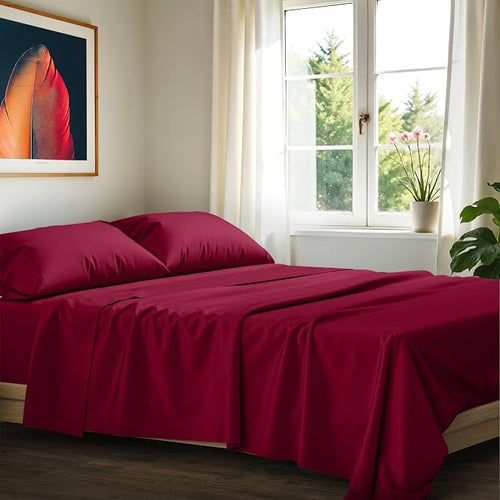100% Egyptian Cotton King Size Sheets Set by AshtonSheets