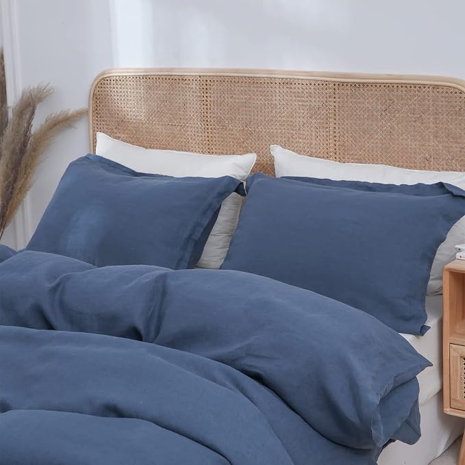 Simple&Opulence 100% Linen Duvet Cover Set 2pcs Basic Style Natural French - Image 7