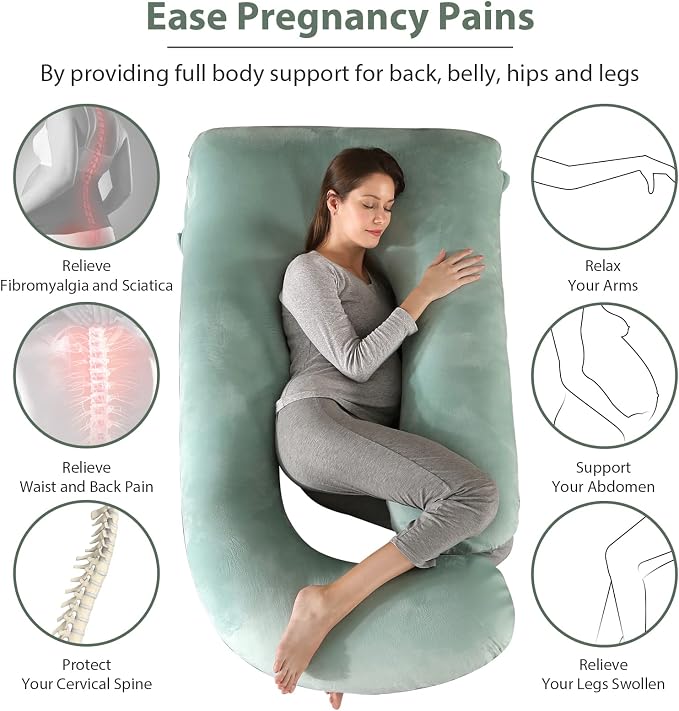 BATTOP Pregnancy Pillows for Sleeping, Full Body Maternity Pillow, Support for - Image 4