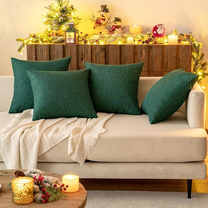 MIULEE Pack of 2 Decorative Outdoor Solid Waterproof Throw Pillow Covers Faux - Image 8
