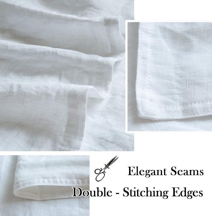Simple&Opulence 100% Washed Linen Euro Shams 26'' x 26'' Pack of 2, Basic Style - Image 3