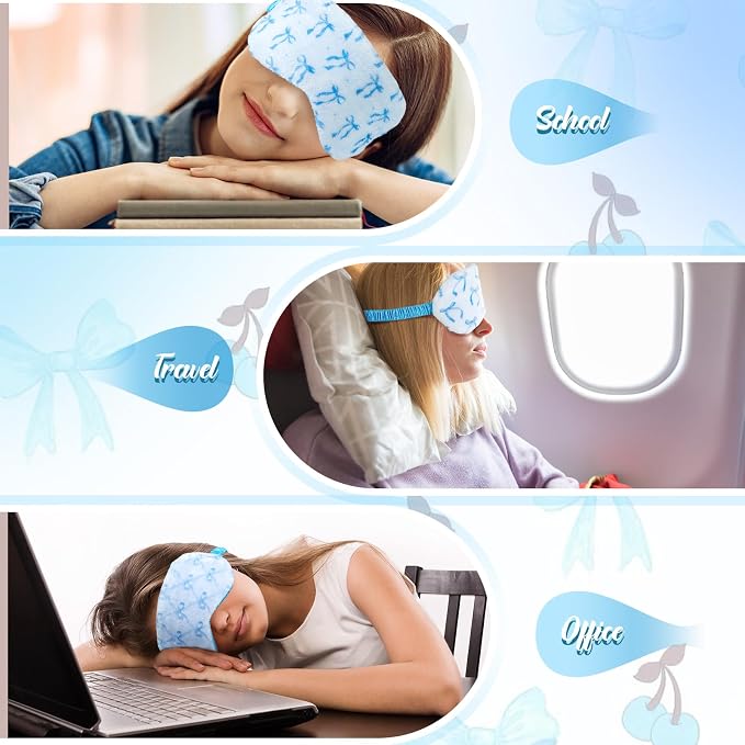 Cuffbow 6 Pack Plush Sleep Mask Set, Cute Plush Eye Masks - Image 5