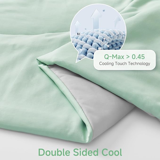 HOMFINE Cooling Comforter Japanese Double-Sided Cold Tech Fabric Cooling Blanket - Image 3