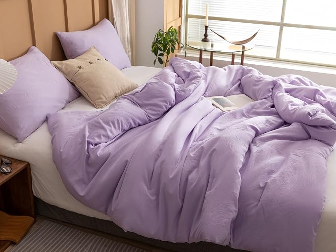 ROSGONIA California King Comforter Set Lavender, All Season Bedding Bedspread - Image 4