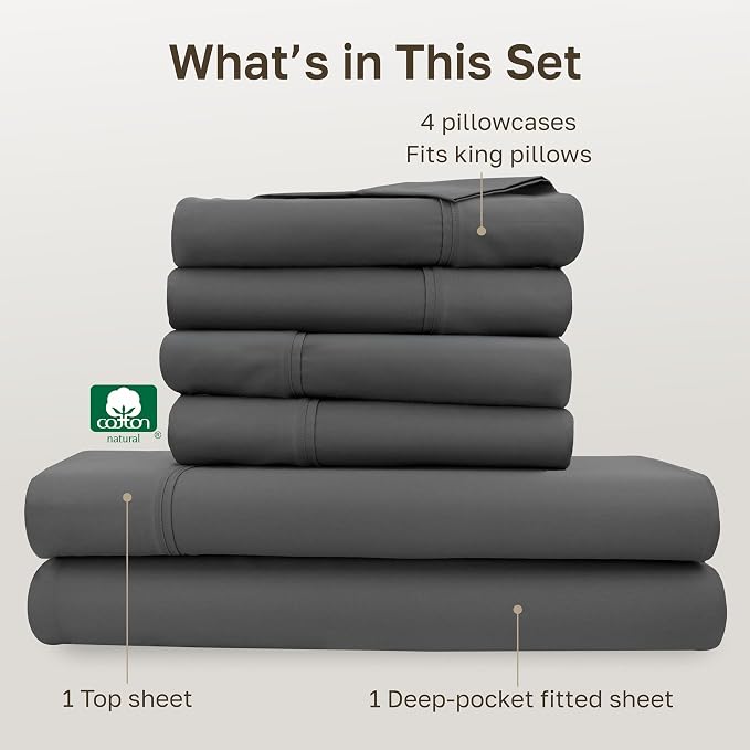 California Design Den 6-Pc King Size Sheet Set - Image 4