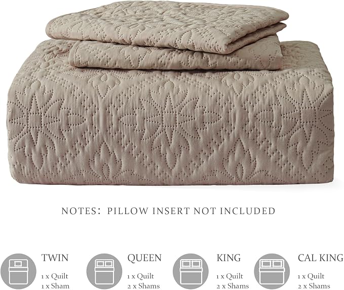 Exclusivo Mezcla King Quilt Bedding Set, Lightweight Soft Bedspreads Coverlets - Image 6