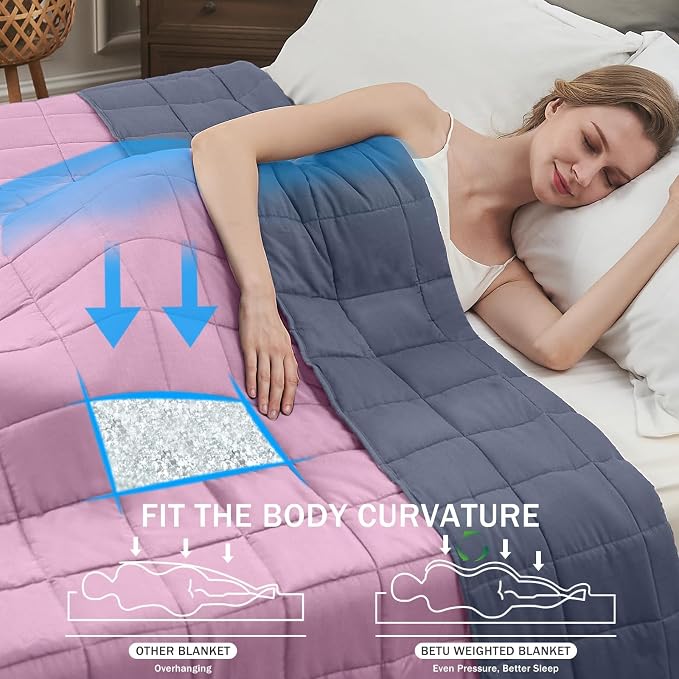 Weighted Blanket for Adults 15lbs, Queen Size Cooling Heavy Throw Blanket for - Image 2